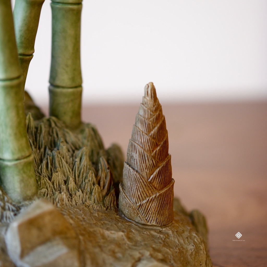 Tượng đồng uyên ương thanh trúc