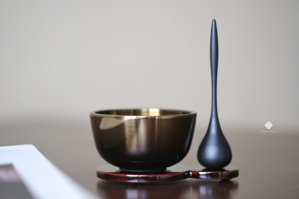 Chuông đồng Hiromaru Nhật Bản nâu vàng 6cm