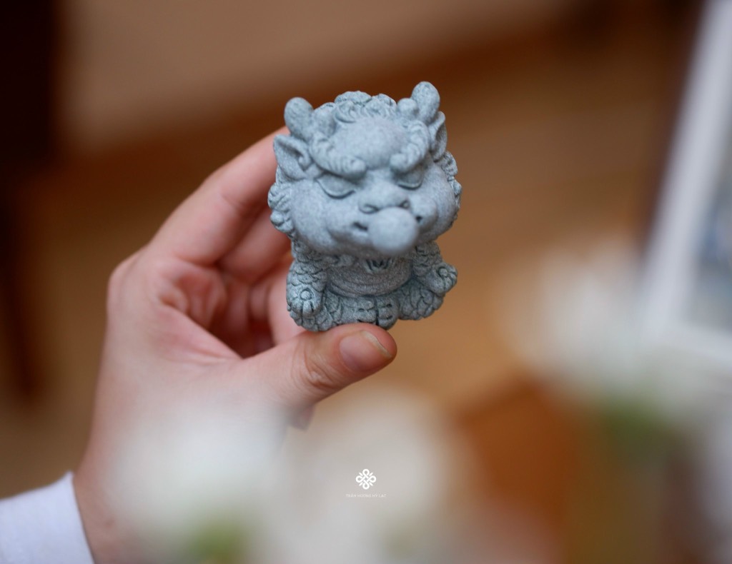 Tượng đá sa thạch thiên long đắc đạo 6.3cm