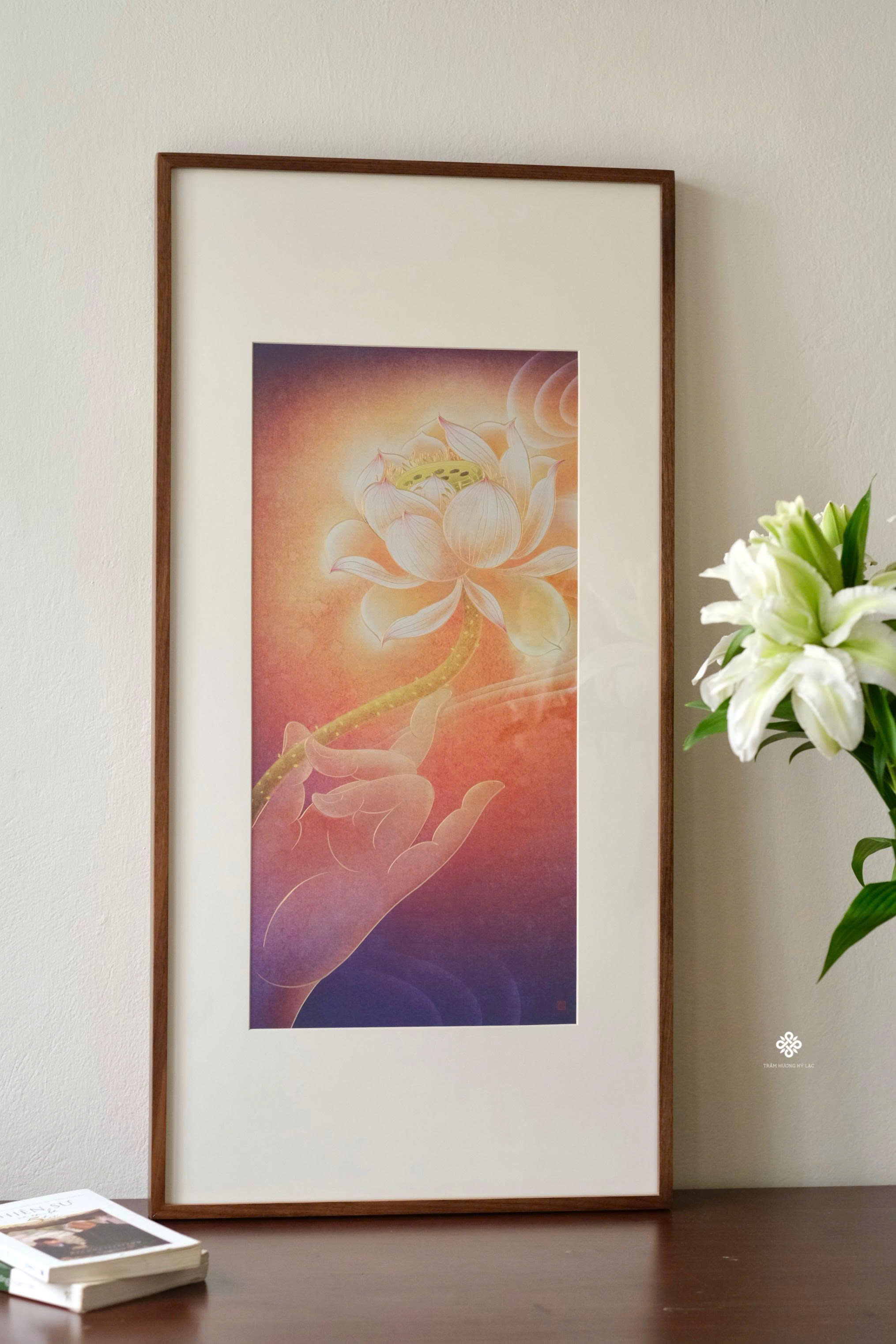 Tranh đồng khắc tay Liên hoa thủ ấn