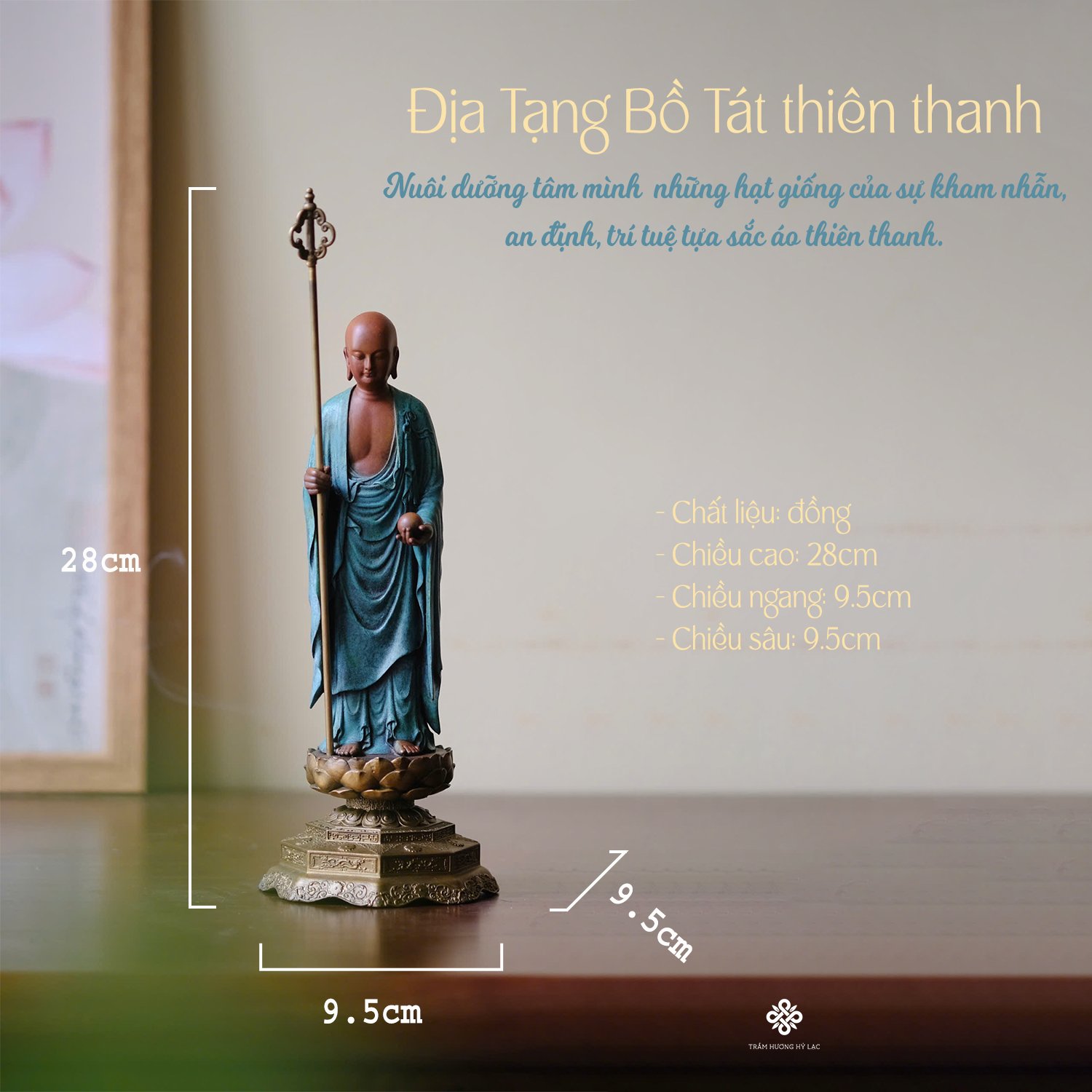 Tượng đồng Địa Tạng Bồ Tát thiên thanh