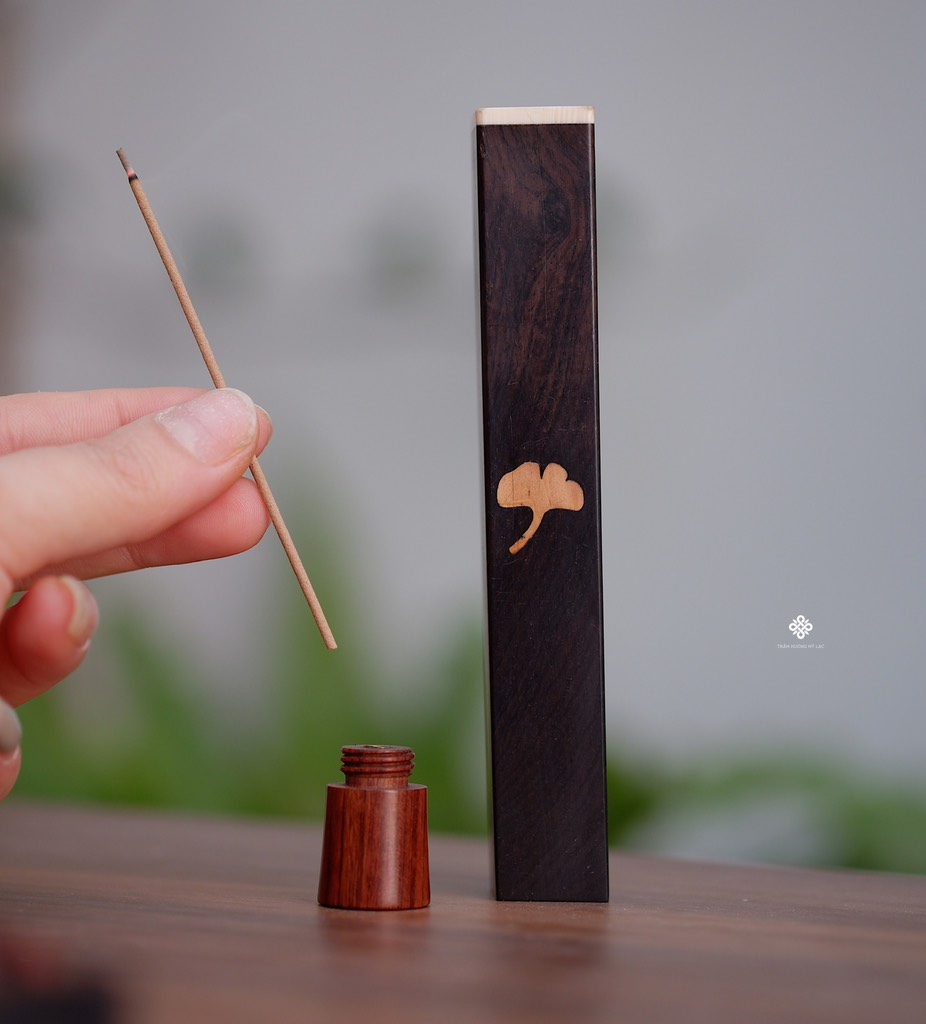 Bộ xông trầm lá ngân hạnh