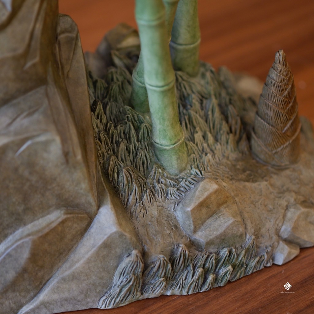 Tượng đồng uyên ương thanh trúc