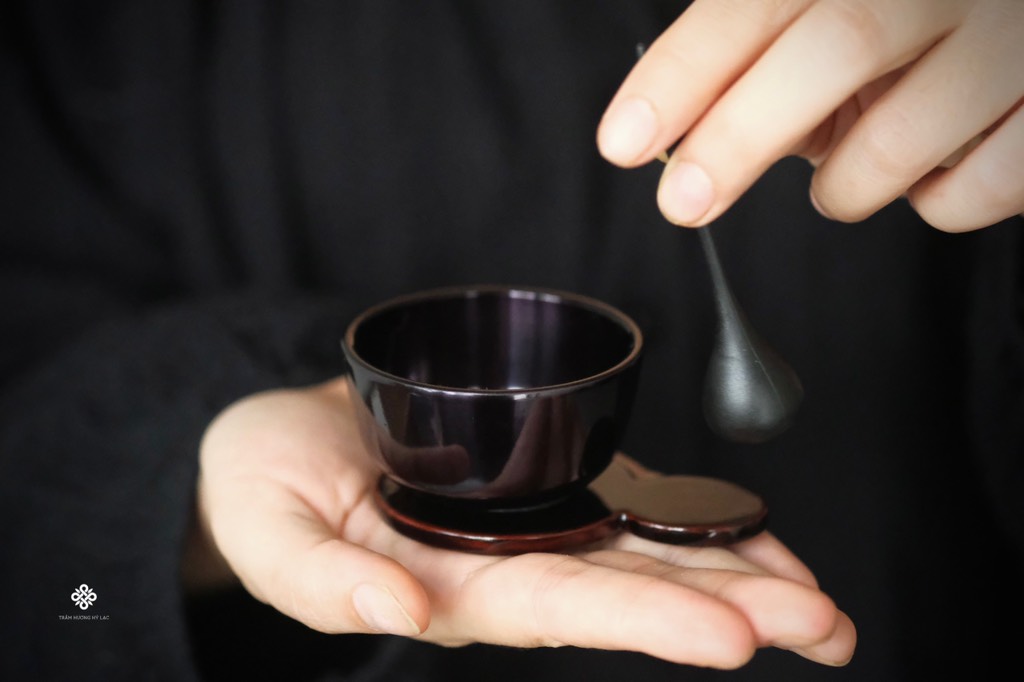 Chuông đồng Hiromaru Nhật Bản tím than 6cm