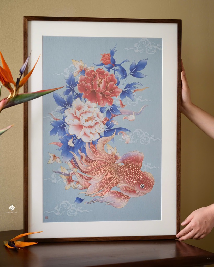 Tranh đồng khắc tay Hồng phúc lâm môn