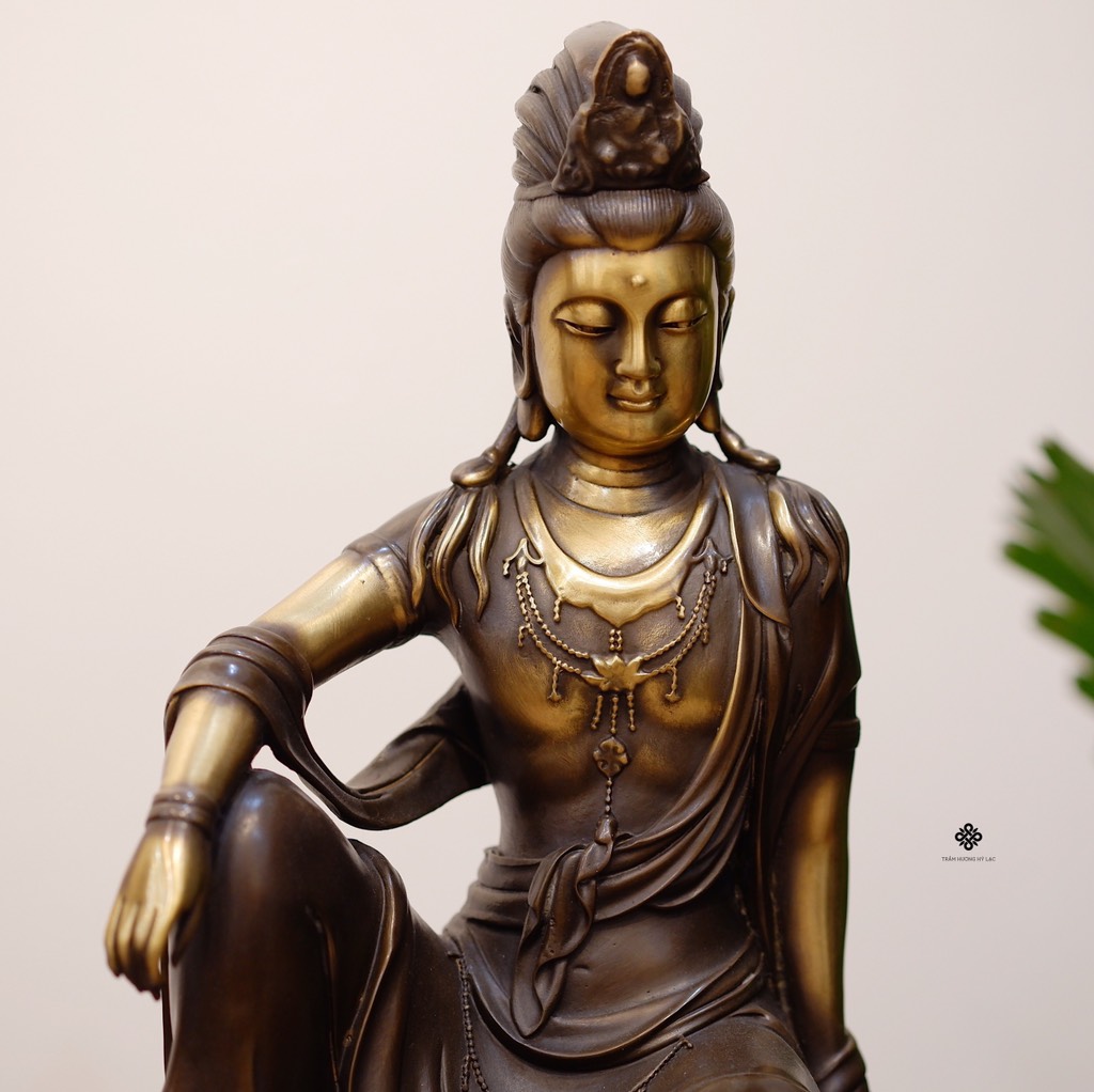 Tượng đồng Quán Tự Tại Bồ tát 30cm