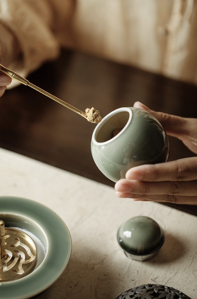 Bộ xông trầm phúc lạc viên tròn