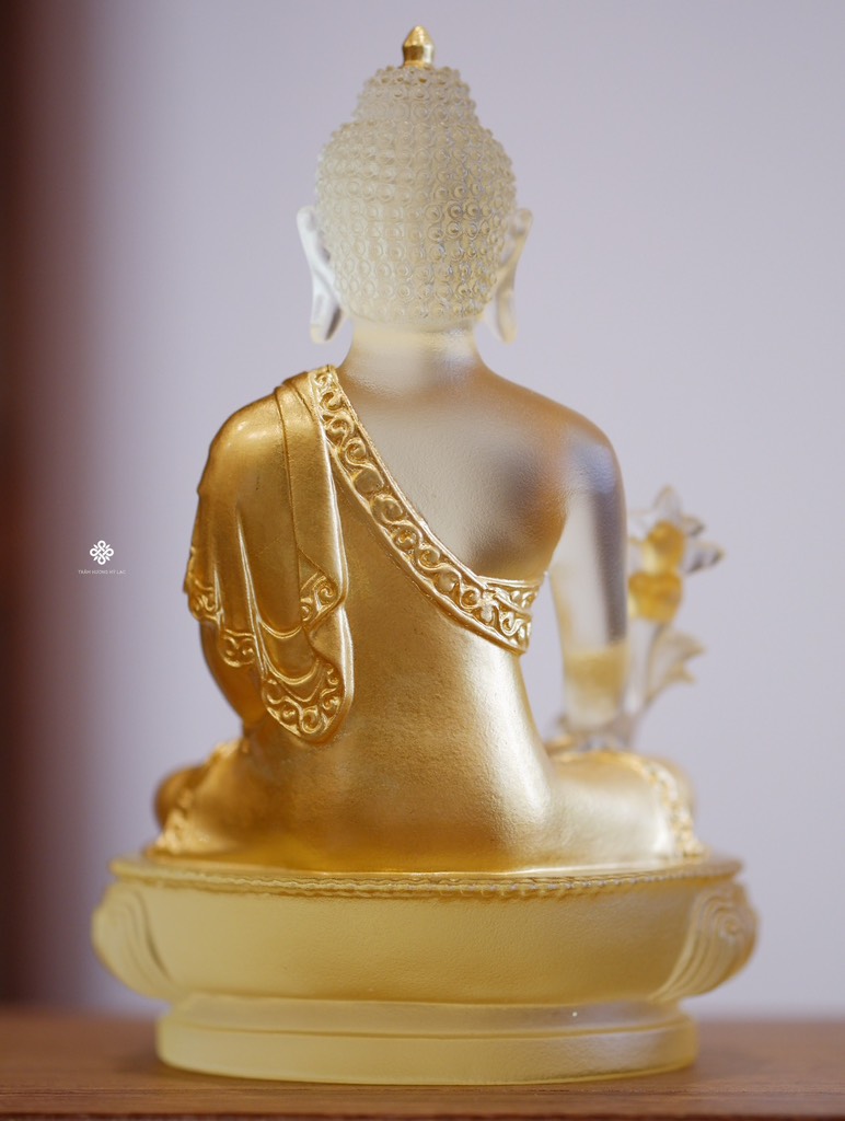 Tượng Đức Phật Dược Sư Liên hoa lưu ly mạ vàng