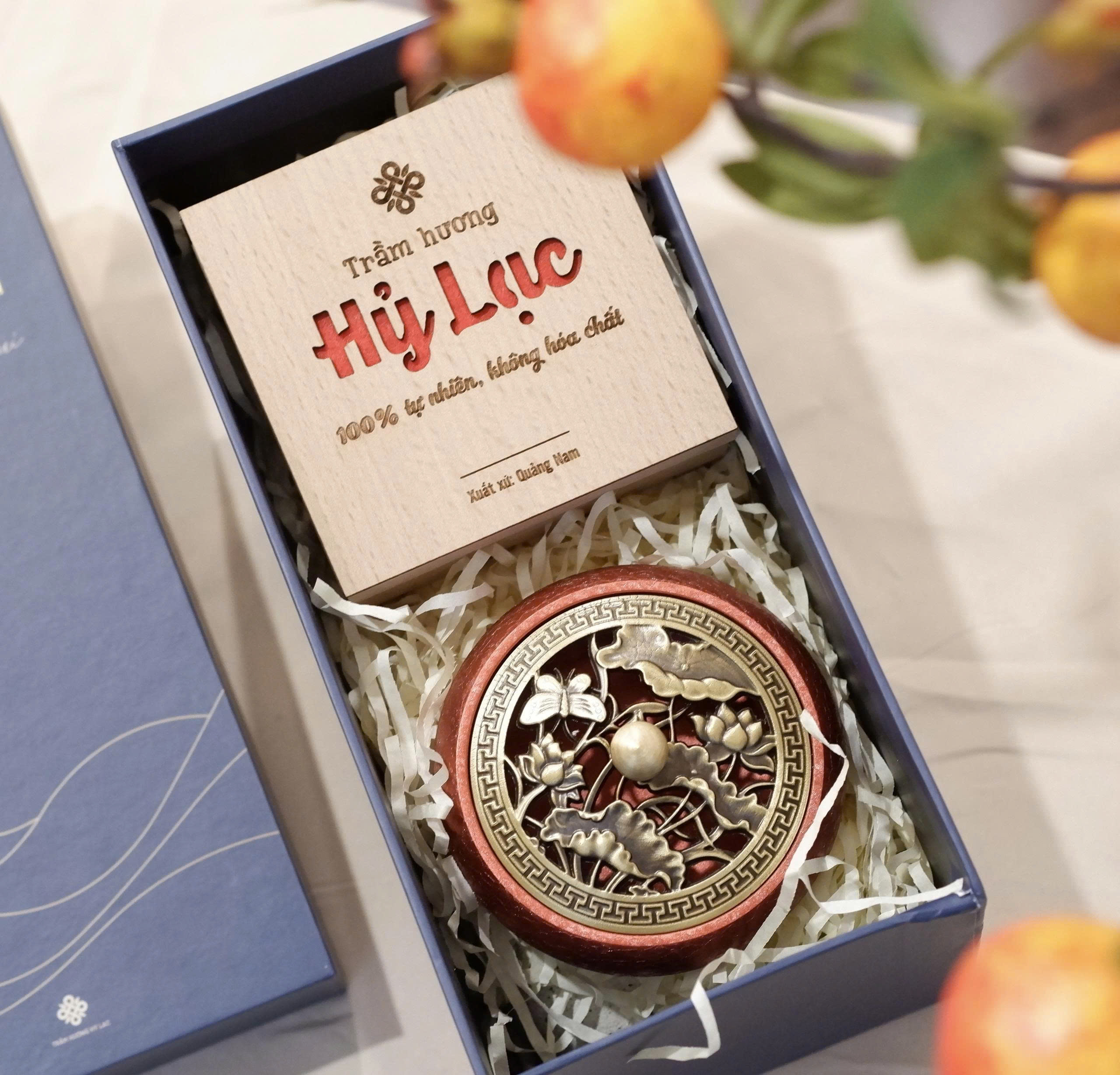 Bộ quà tặng thưởng trầm Hồng Liên