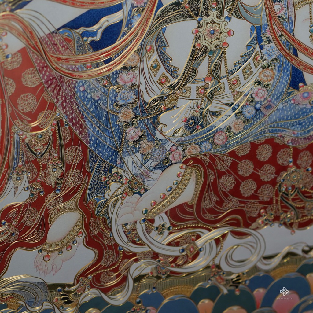 Tranh đồng khắc tay Chúng Bảo Quán Âm