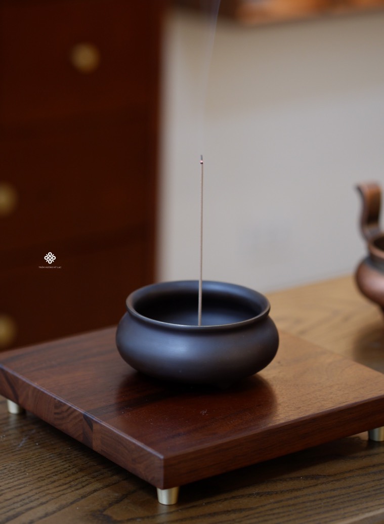 Lư hương đồng trơn cao cấp