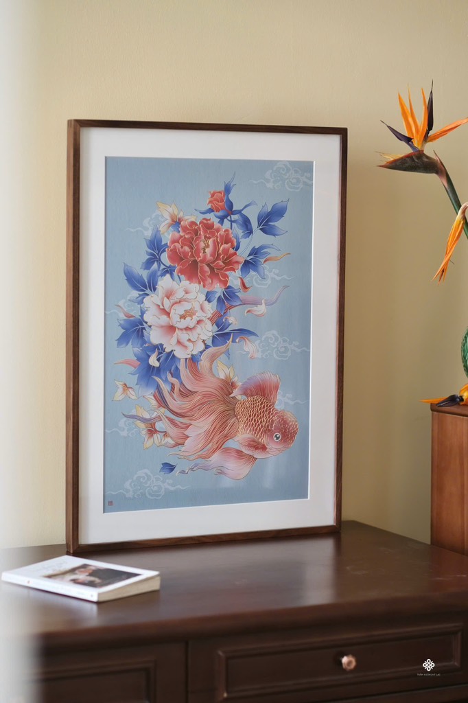 Tranh đồng khắc tay Hồng phúc lâm môn