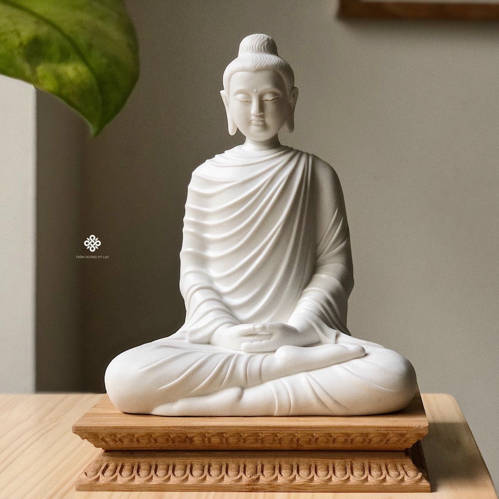 Tượng gốm trắng Phật Thích Ca