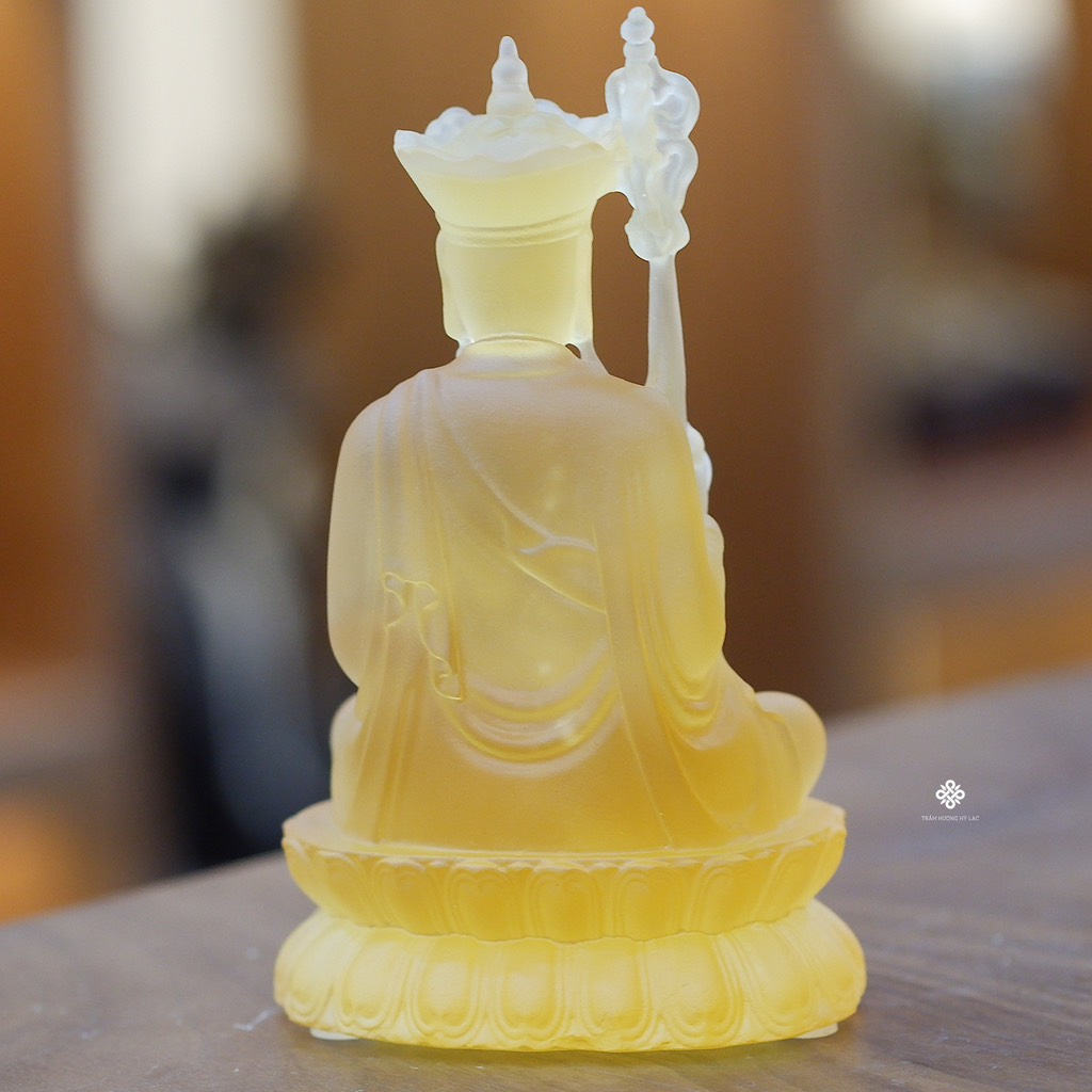 Tượng Địa Tạng Bồ tát lưu ly vàng 12.5cm