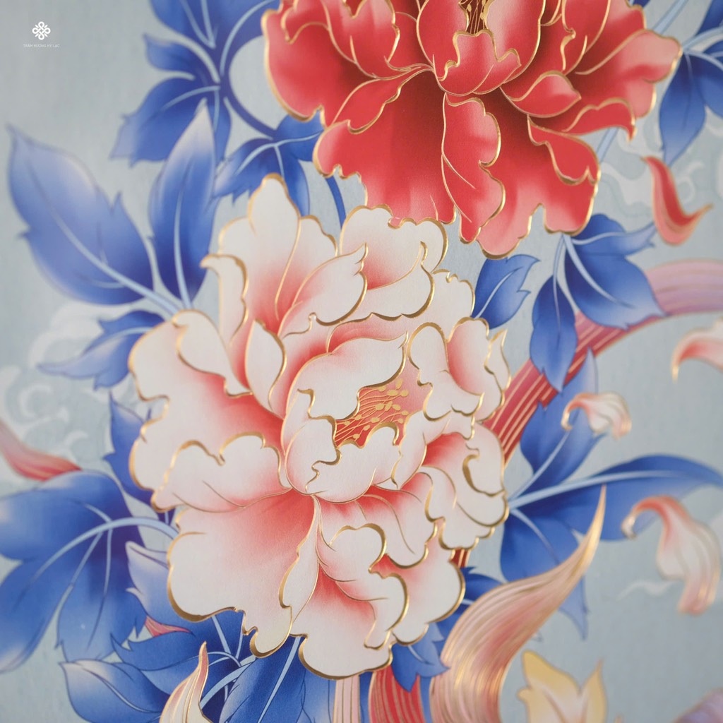 Tranh đồng khắc tay Hồng phúc lâm môn