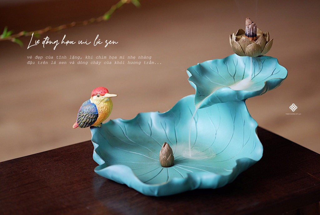 Lư đồng hoạ mi lá sen