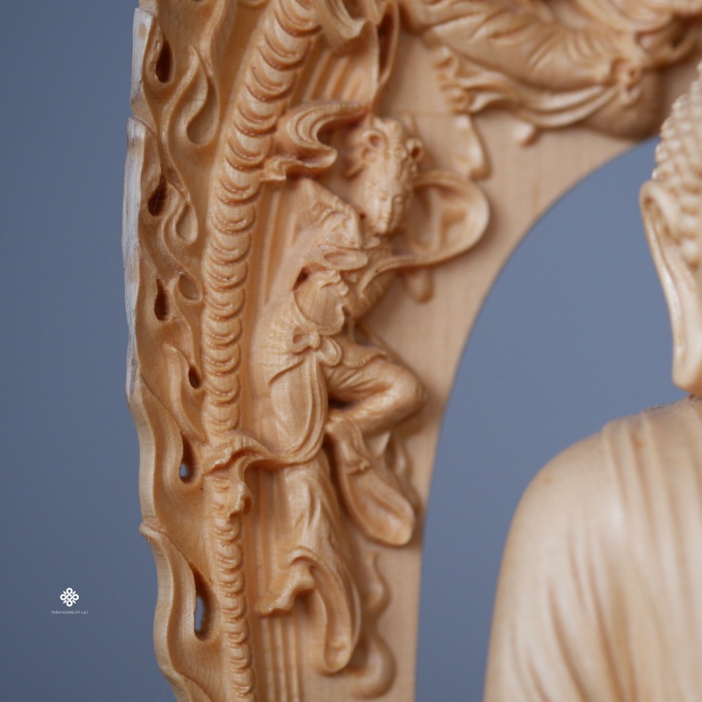 Tượng Phật Thích Ca gỗ hinoki