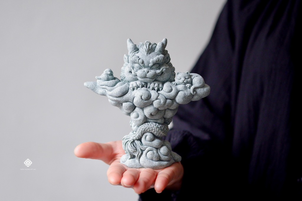 Vân long hạnh phúc đá sa thạch