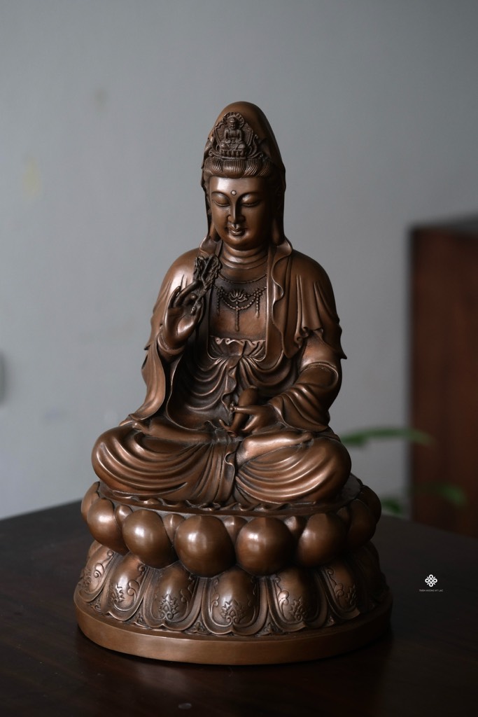 Tượng đồng Quan Âm Bồ tát 35cm