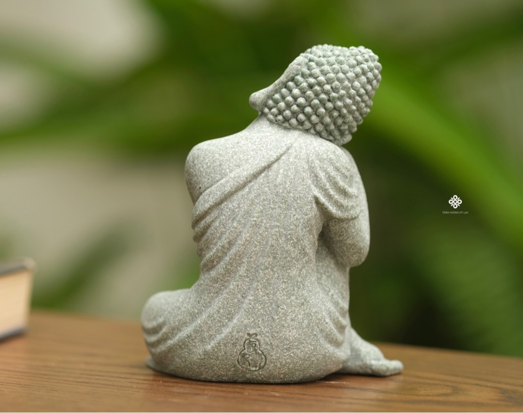 Tượng Phật an nhiên đá sa thạch 9.5cm