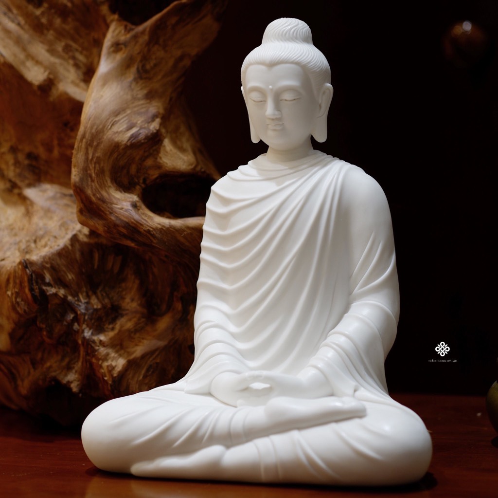 Tượng gốm trắng Phật Thích Ca