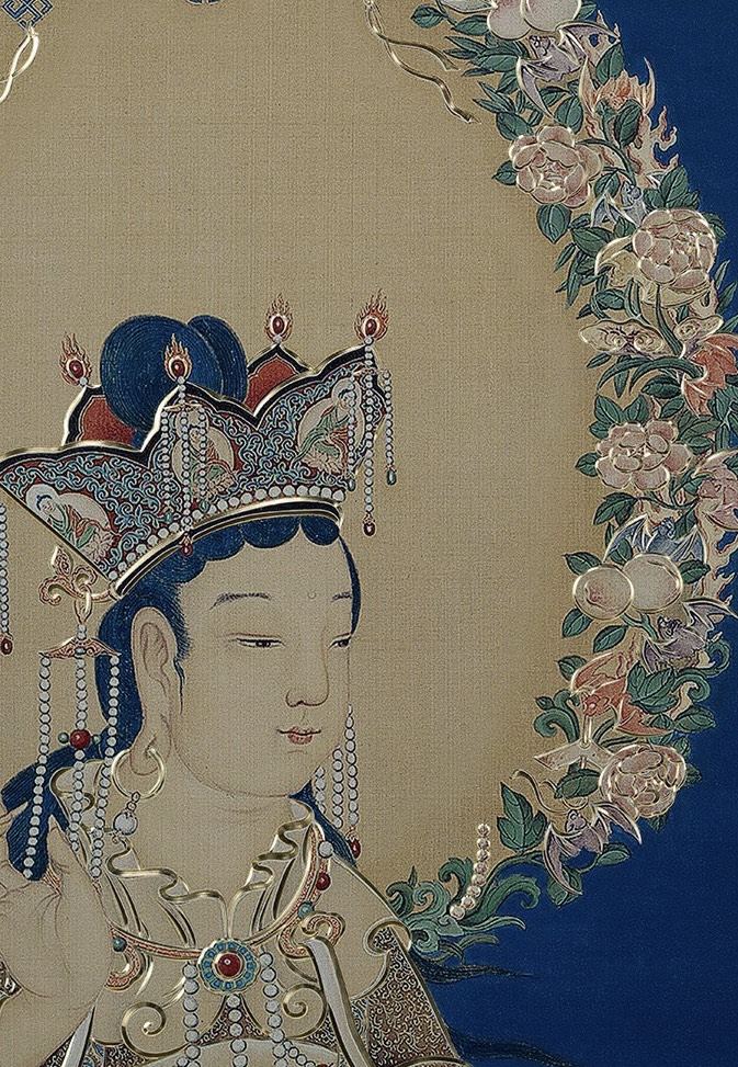 Tranh đồng khắc tay "Văn Thù Bồ tát toạ liên" - Ding Guanpeng hoạ sỹ thời nhà Thanh