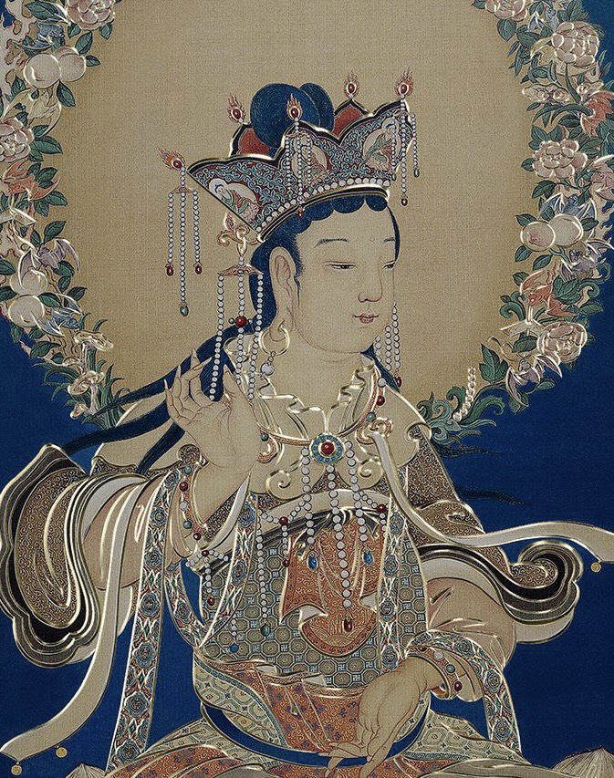 Tranh đồng khắc tay "Văn Thù Bồ tát toạ liên" - Ding Guanpeng hoạ sỹ thời nhà Thanh