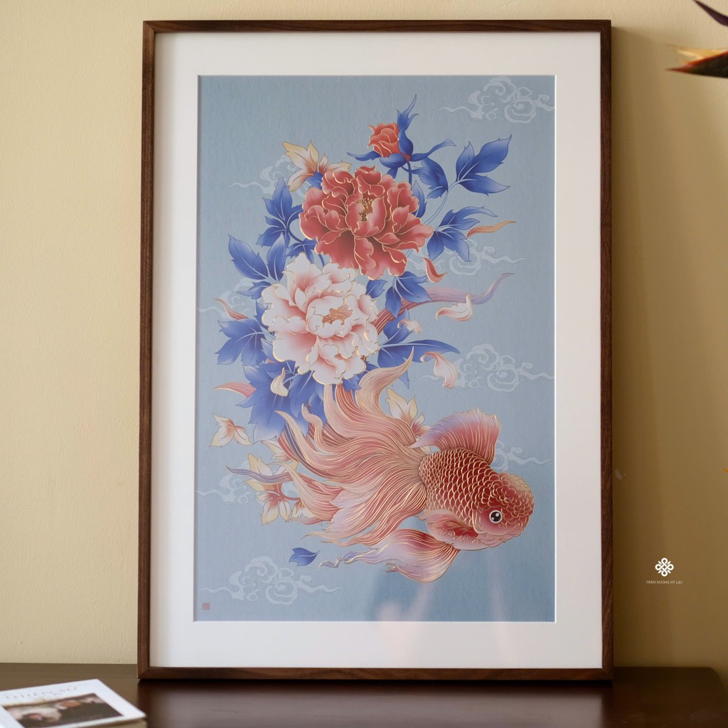 Tranh đồng khắc tay Hồng phúc lâm môn