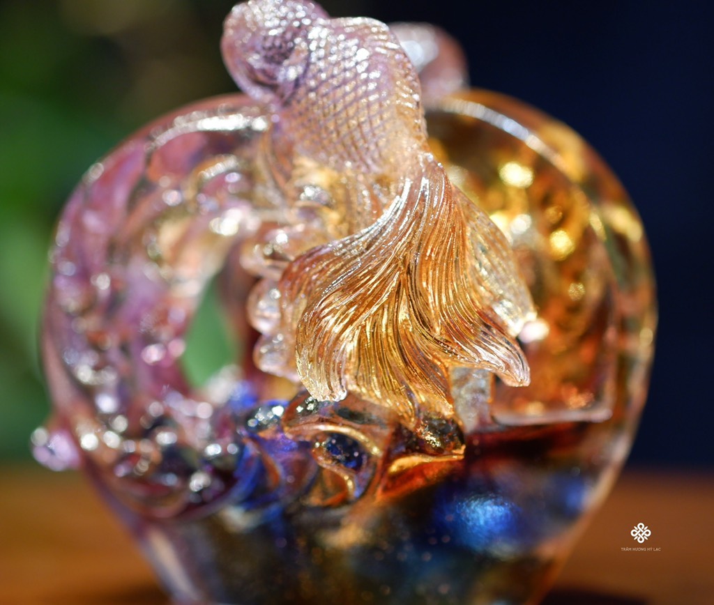 Đế đựng danh thiếp song ngư hỷ lạc