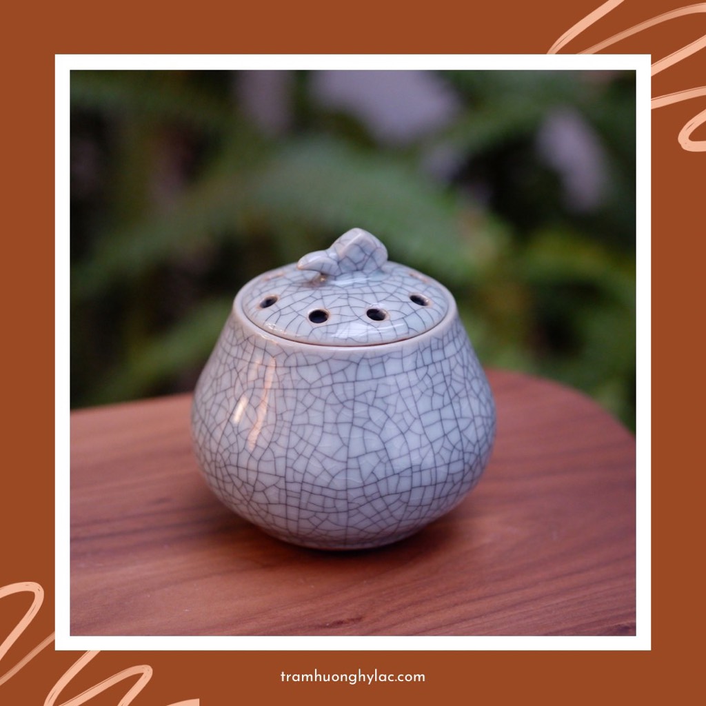 Lư điện xám men rạn