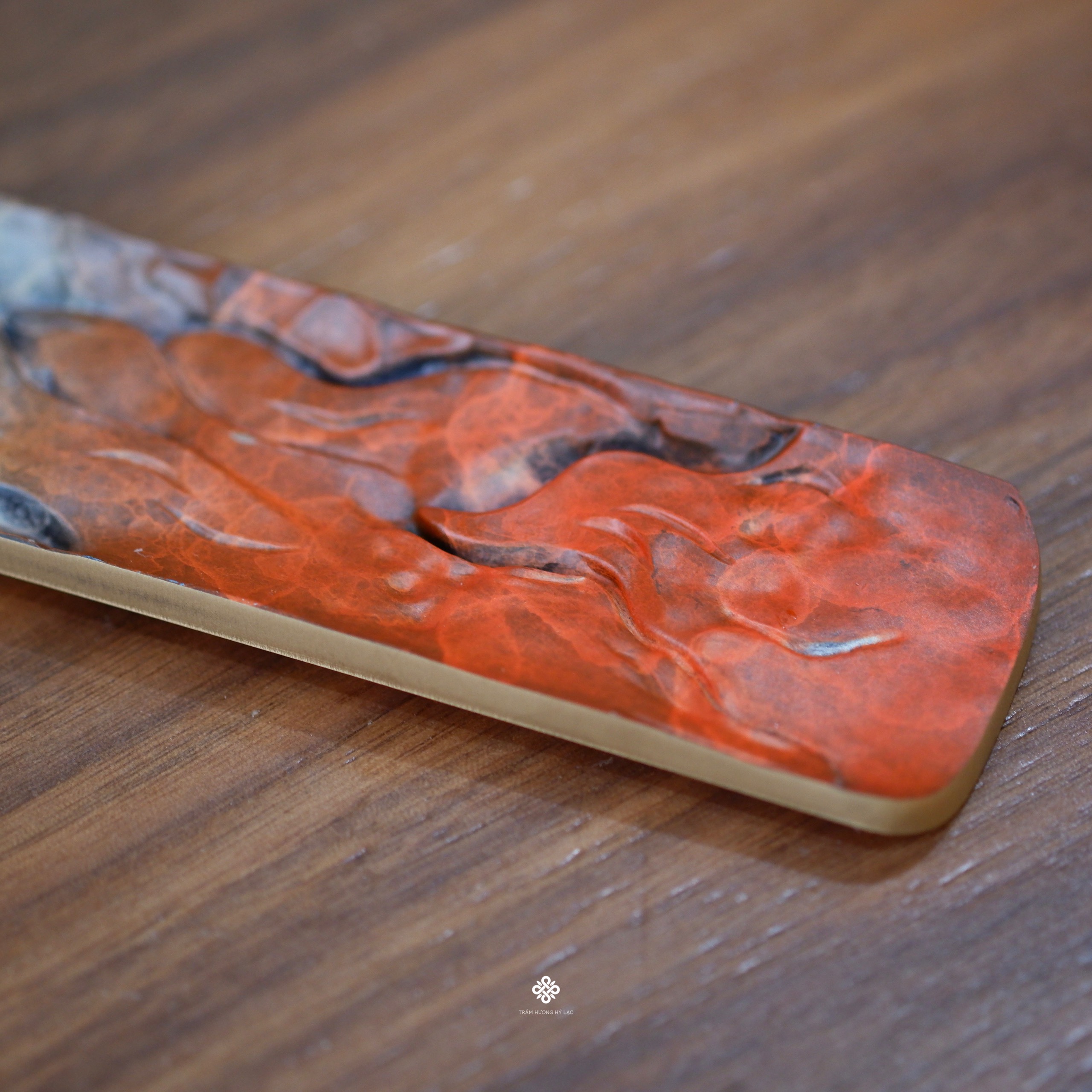 Khay đồng khúc tương giao xông nhang trầm không tăm