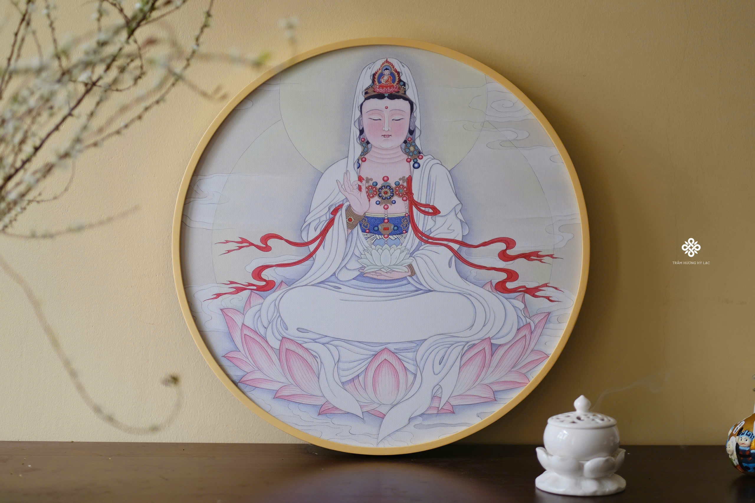 Tranh Quan Âm Bồ tát 50cm