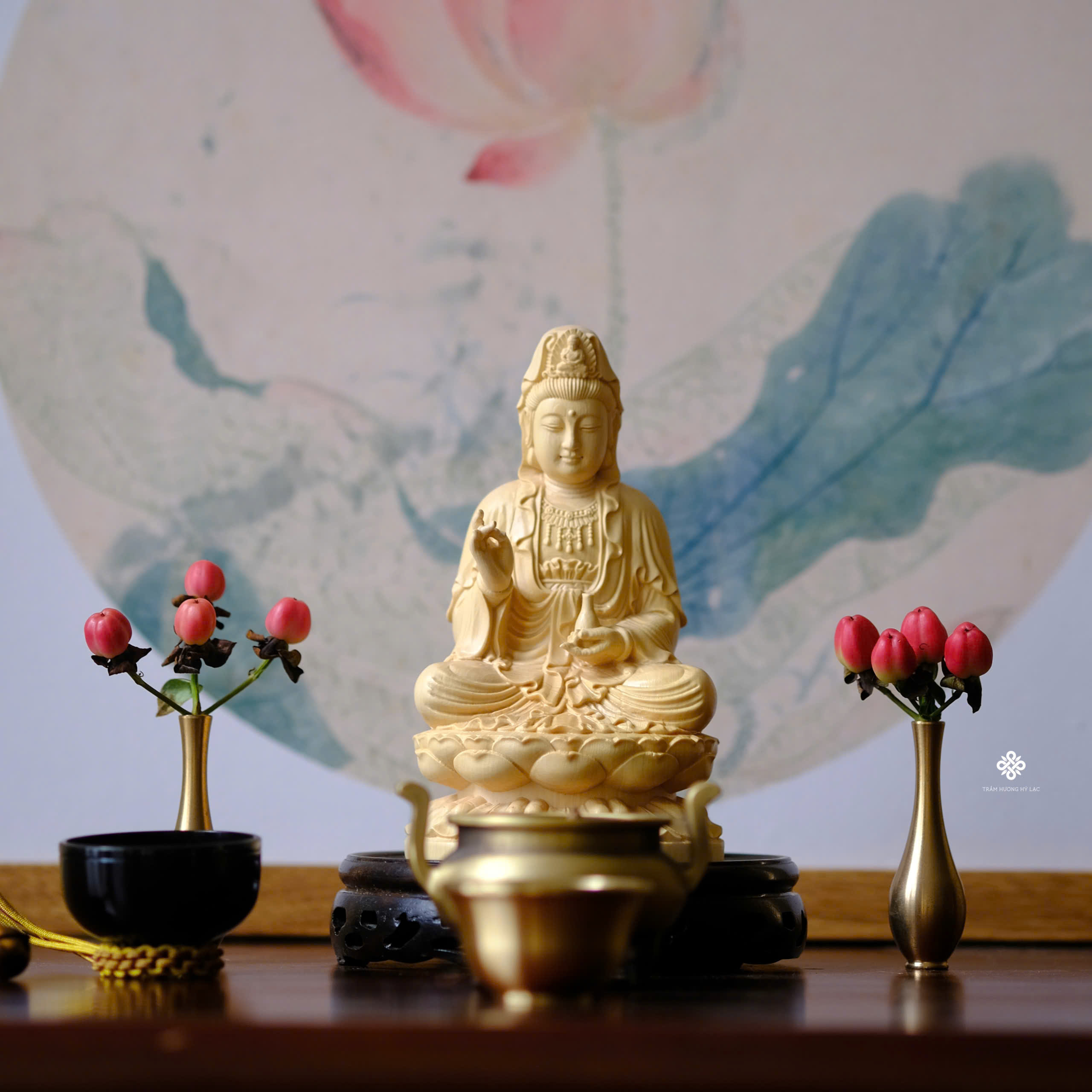 Chuông Oto no Switch Nhật Bản màu đen - đế nâu
