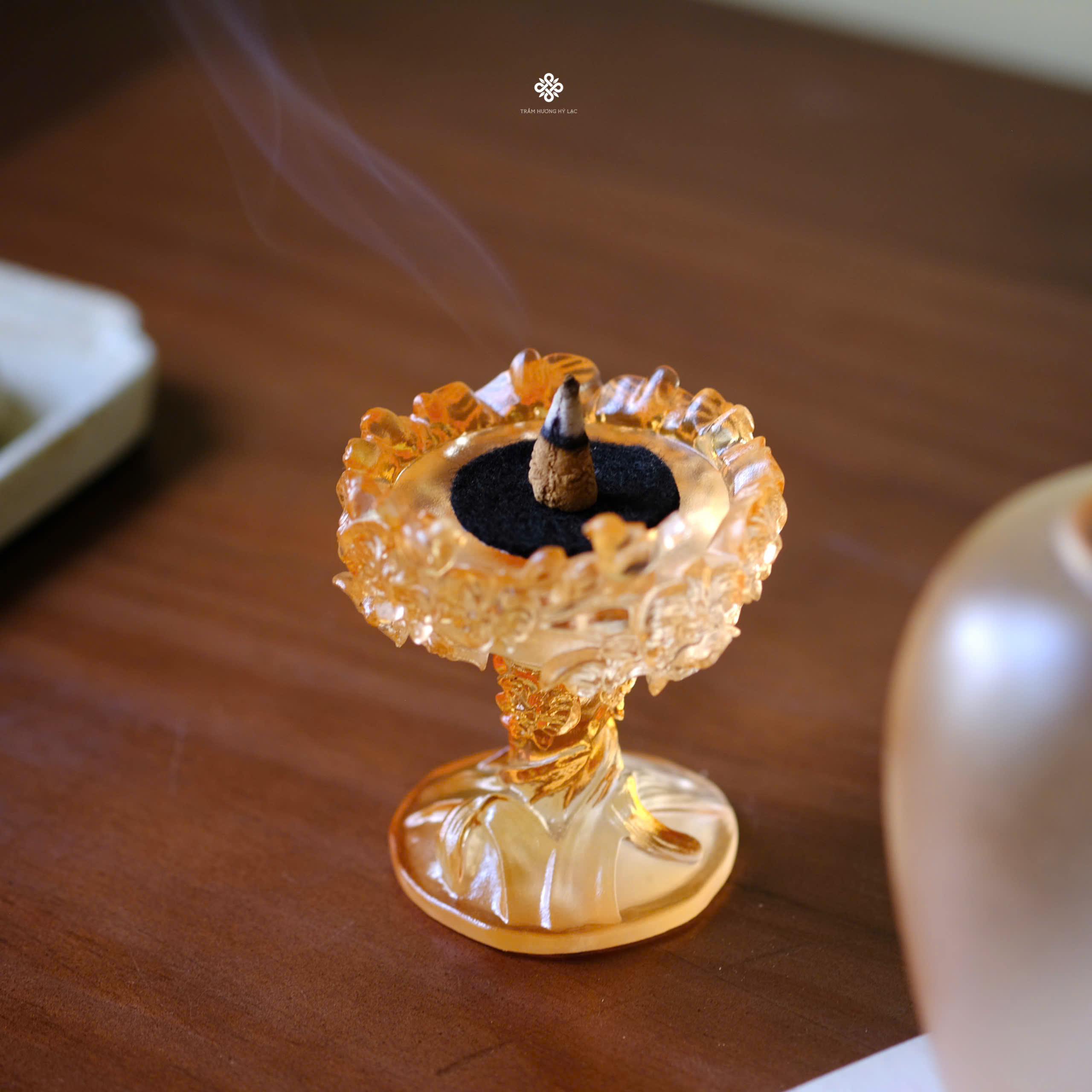 Chân nến/xông trầm hoa điểu cát tường