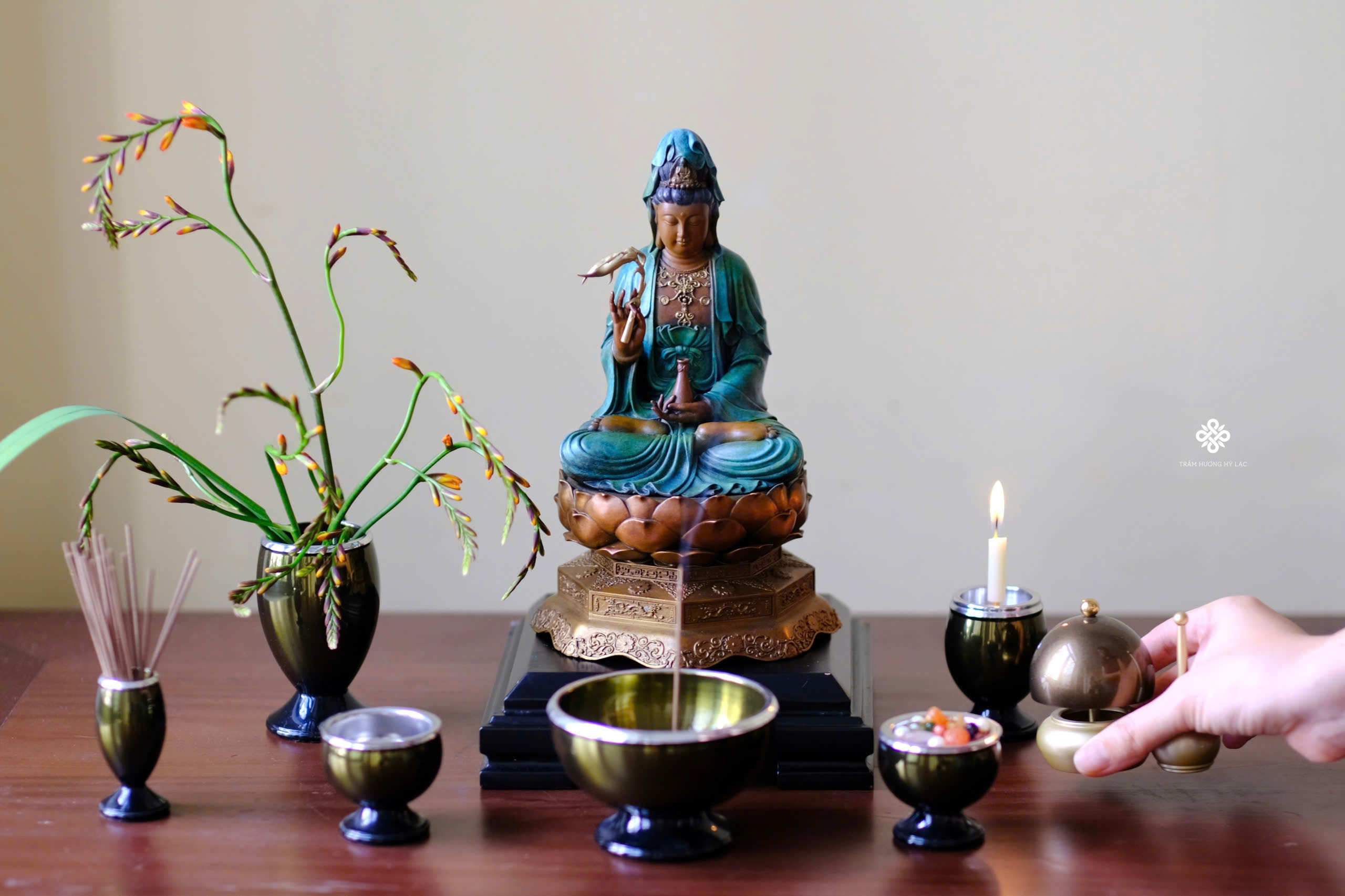 Tượng đồng Quan Âm Bồ tát 23.8cm