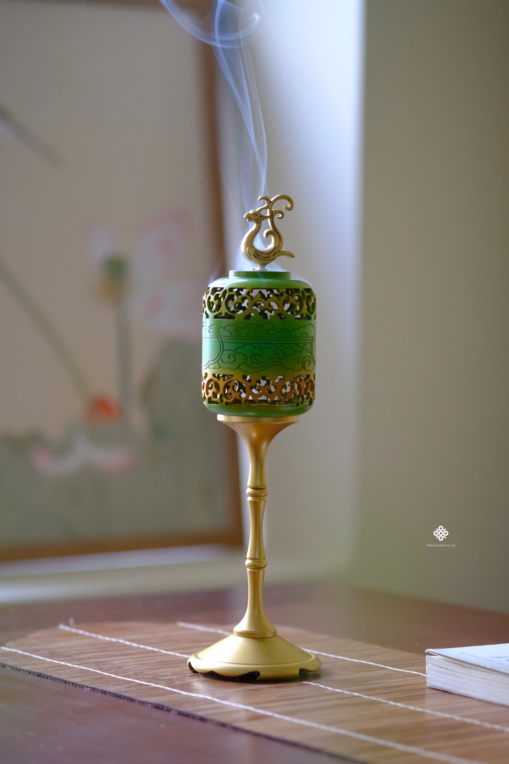 Lư đồng phượng hoàng - xanh