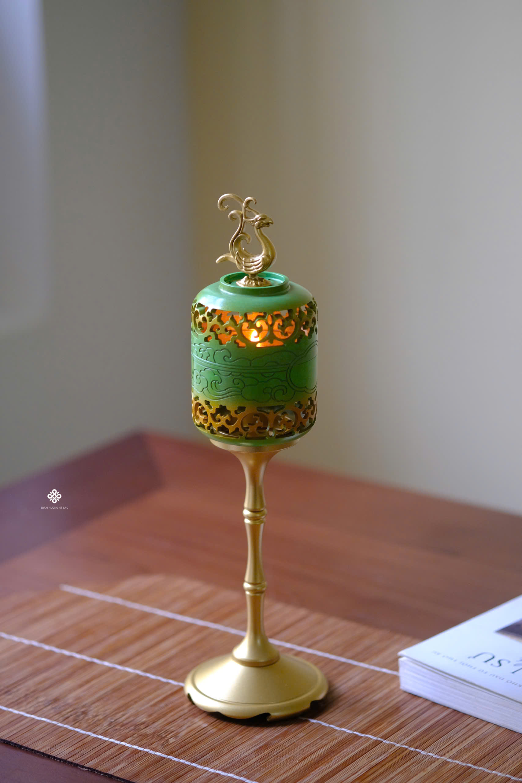 Lư đồng phượng hoàng - xanh