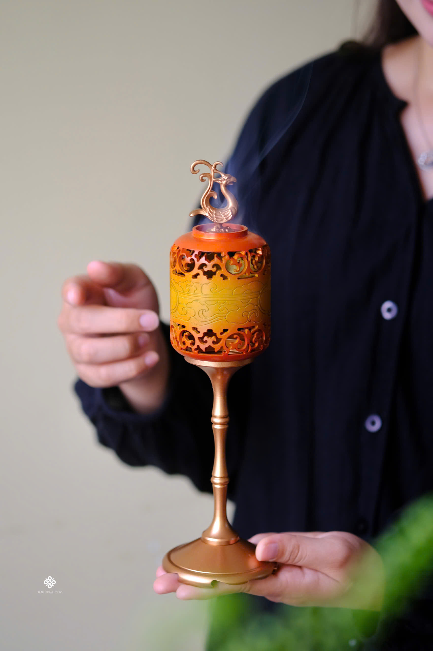 Lư đồng phượng hoàng - cam