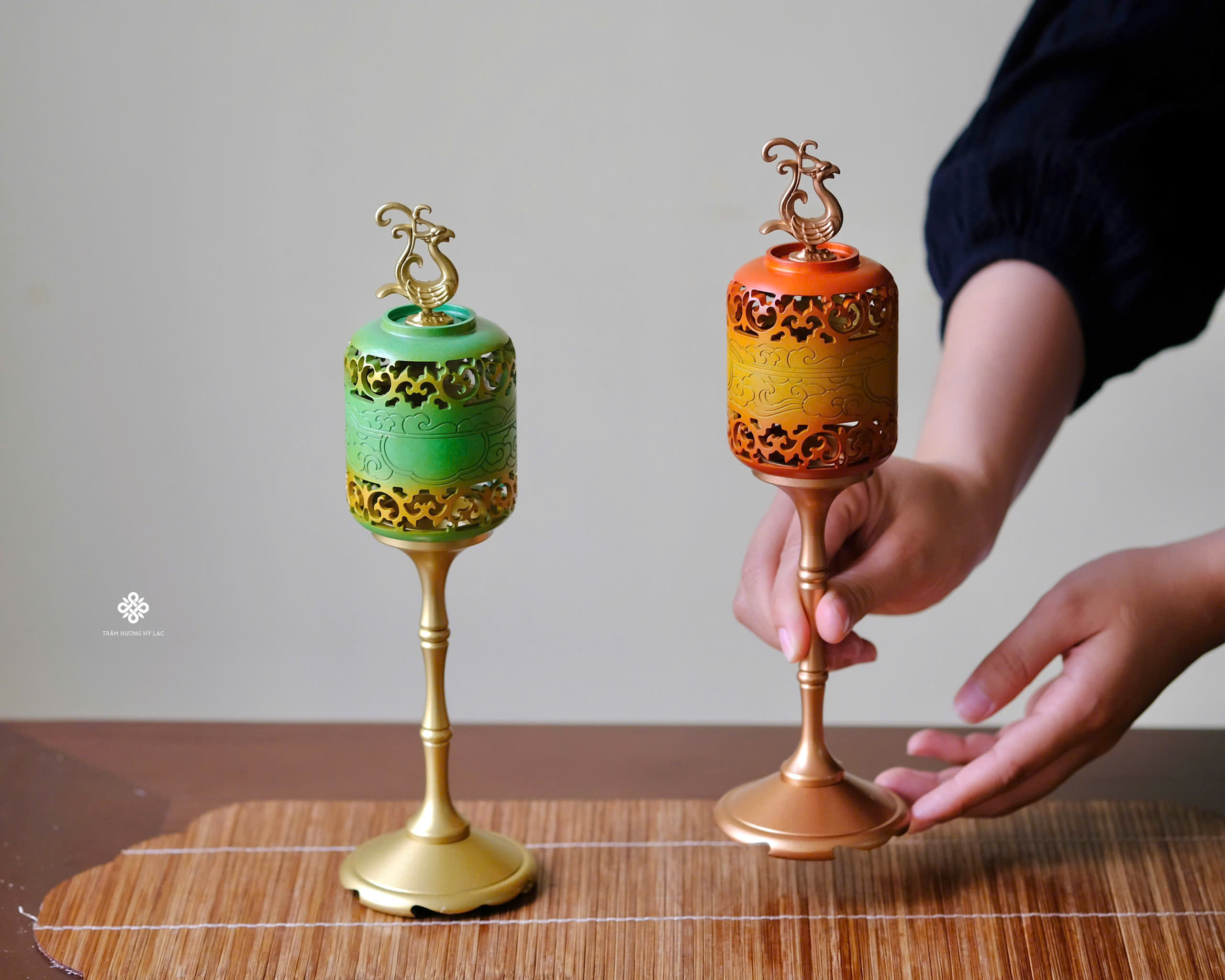 Lư đồng phượng hoàng - cam