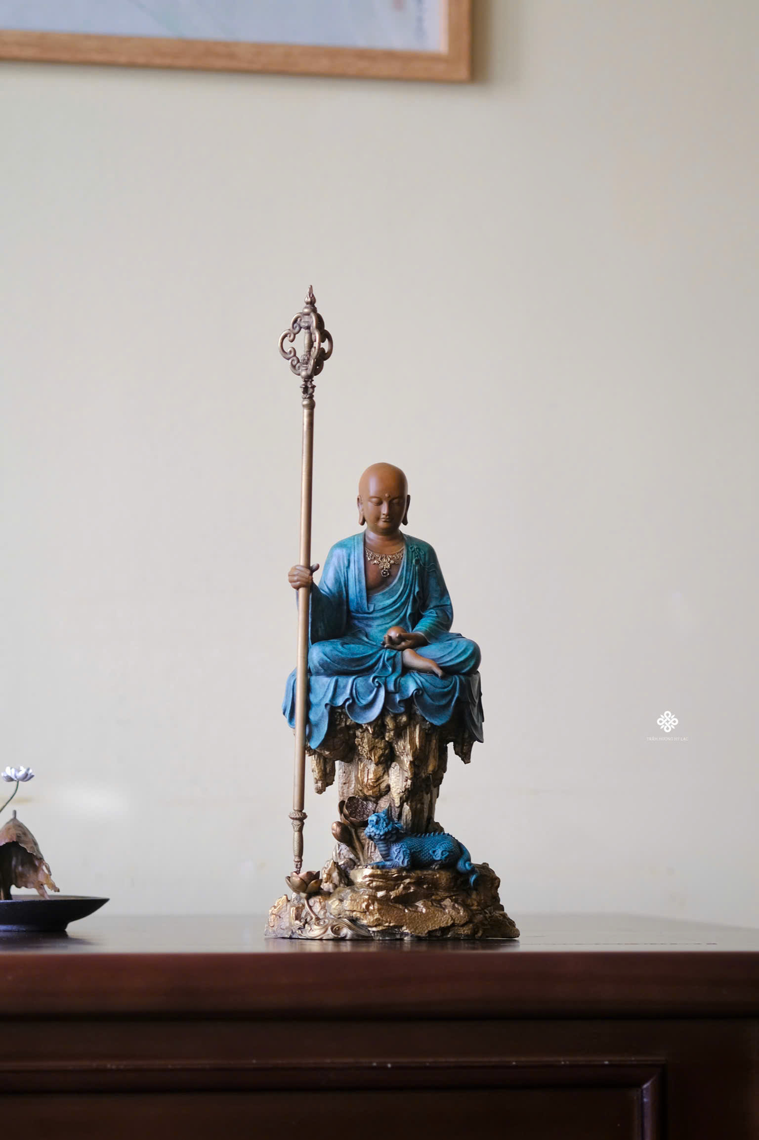 Tượng đồng Địa Tạng Bồ Tát thiên thanh tĩnh tại
