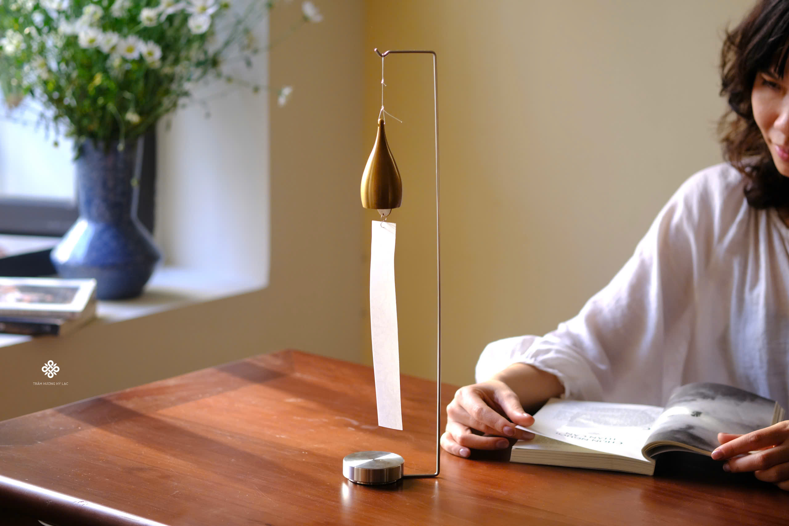 Chuông gió Shizuku Nhật Bản nâu vàng