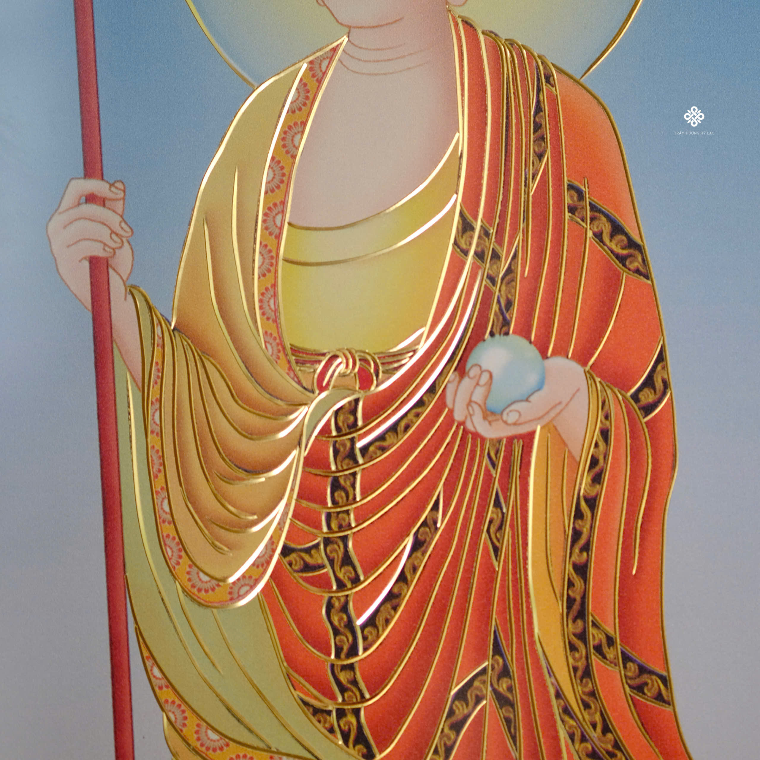 Tranh đồng khắc tay Địa Tạng Bồ Tát