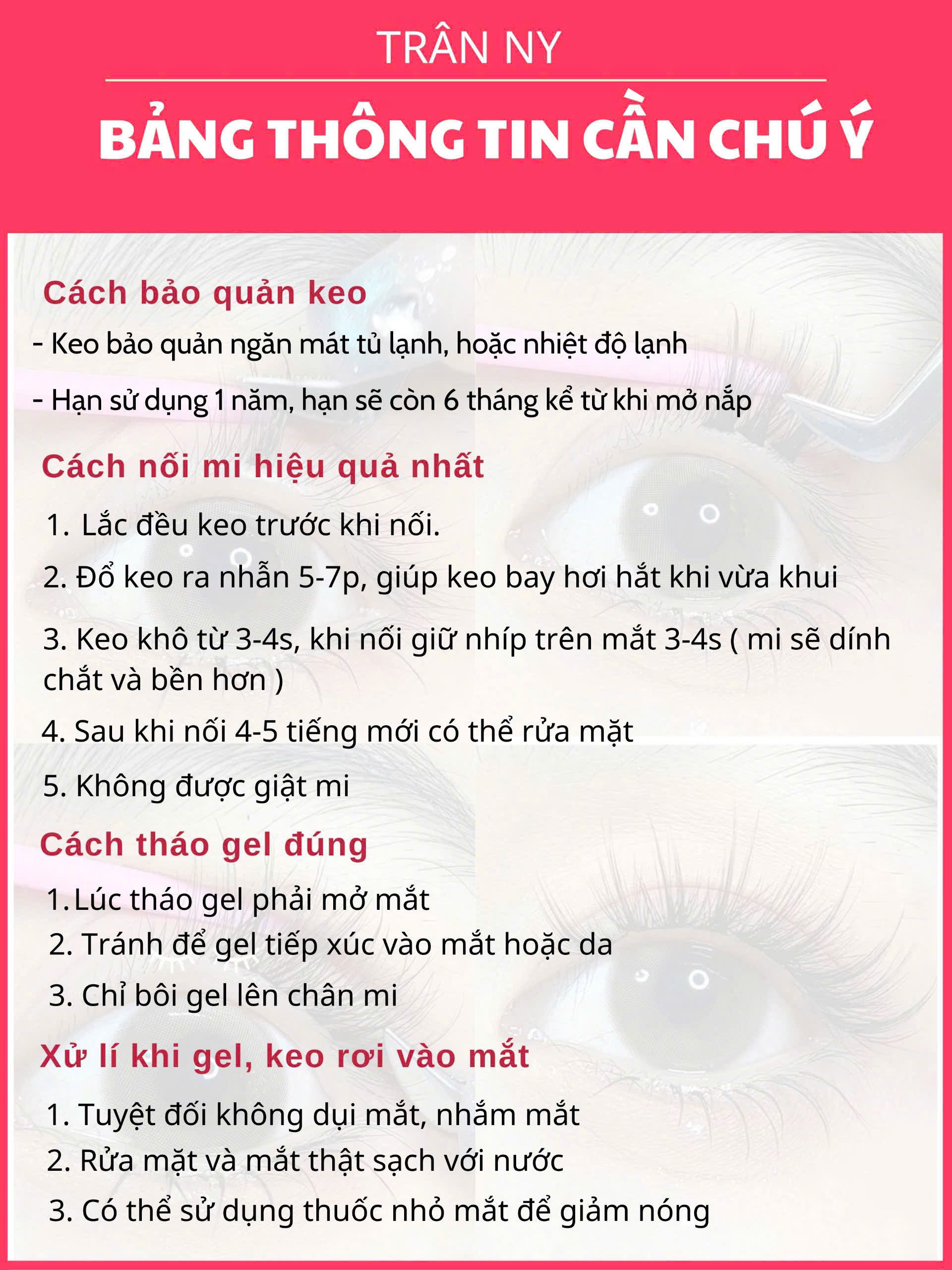 Lưu ý khi tự nối mi tại nhà