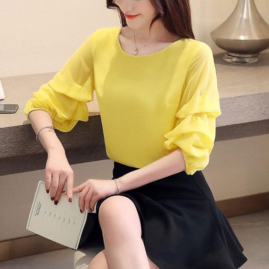 Áo kiểu nữ Quyên tay bồng nhún