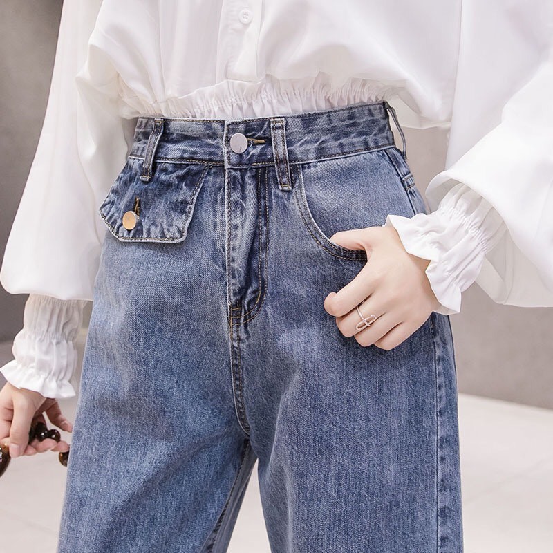Quần Baggy Jeans Nữ Phong Cách
