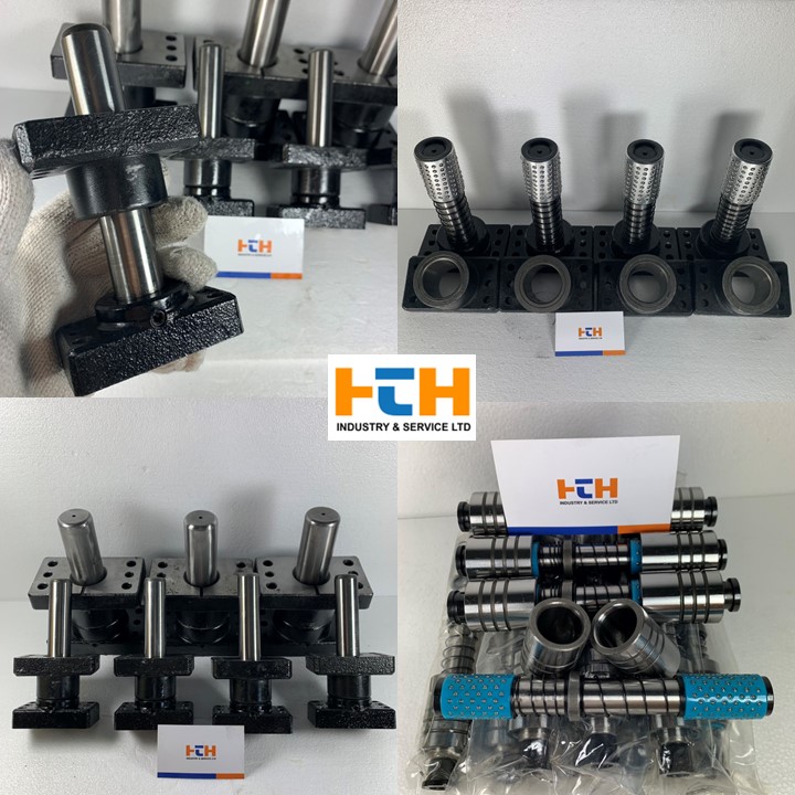 Các loại bộ dẫn hướng và phương pháp lắp đặt các trụ dẫn hướng trong khuôn đột dập kim loại.