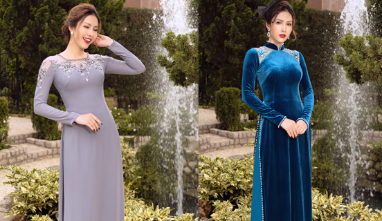Gợi ý những mẫu áo dài làm sui sang trọng cao cấp