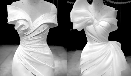 Custom-made Minimalist wedding dress tailor shop