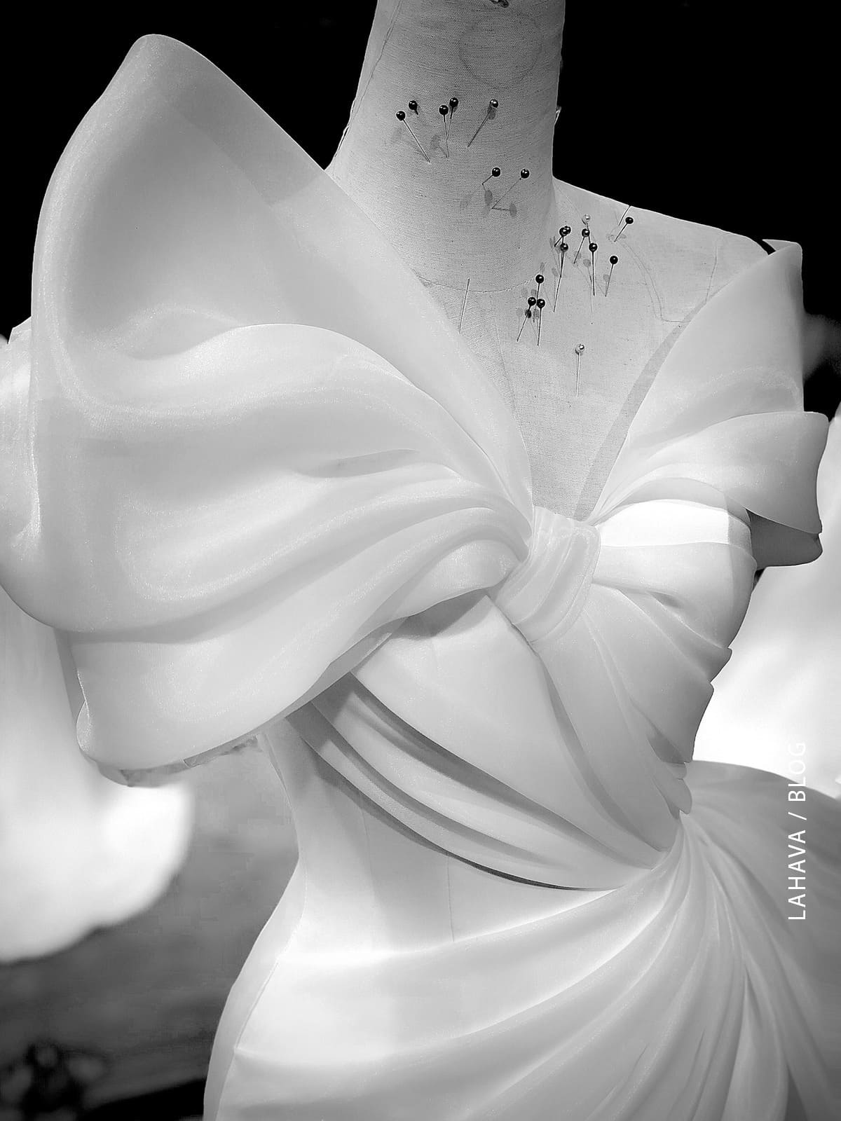 Custommade Minimalist wedding dress tailor shop LAHAVA