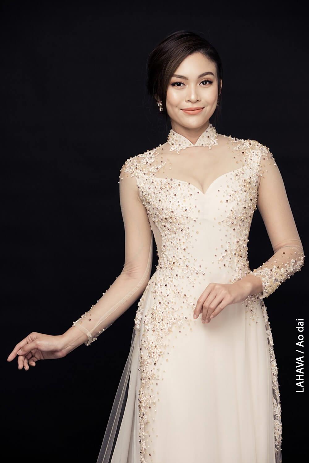 Cho thuê áo dài cưới cách tân màu da 020  Xưởng may áo cướiKingBridal